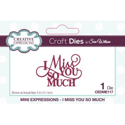 Creative Expressions Sue Wilson Mini Expressions Craft Die - I Miss You So Much