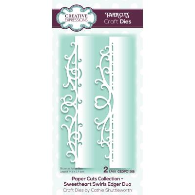 Creative Expressions Paper Cuts Dies - Sweetheart Swirls Edger Duo