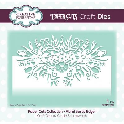 Creative Expressions Paper Cuts Die - Floral Spray Edger