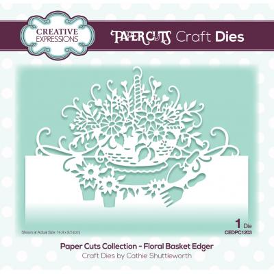 Creative Expressions Paper Cuts Die - Floral Basket Edger