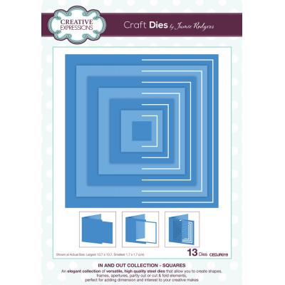 Creative Expressions Jamie Rodgers In And Out Collection Craft Dies - Squares