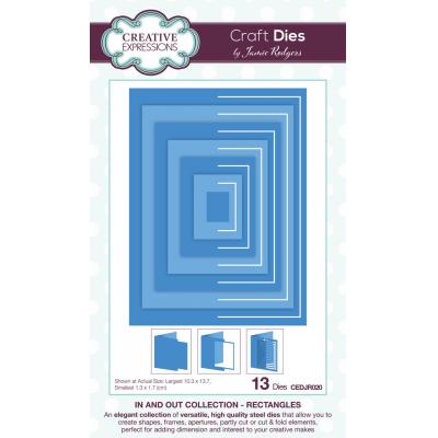 Creative Expressions Jamie Rodgers In And Out Collection Craft Dies - Rectangles