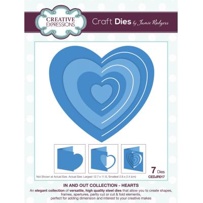 Creative Expressions Jamie Rodgers In And Out Collection Craft Dies - Hearts