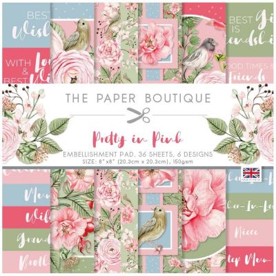 The Paper Boutique Pretty In Pink Designpapiere - Embellishment Pad