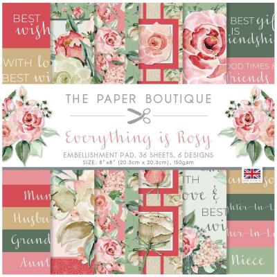 The Paper Boutique Everything Is Rosy Designpapiere - Embellishment Pad