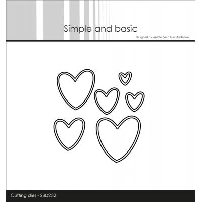 Simple and Basic Cutting Dies - Outline Hearts