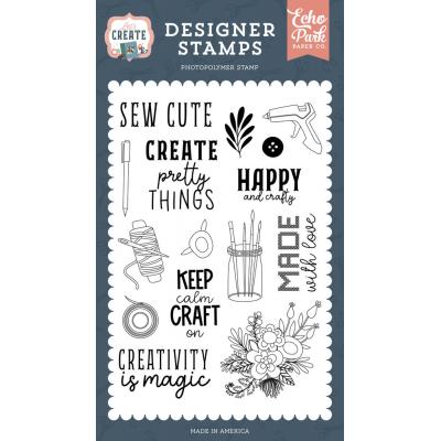 Echo Park Let's Create Clear Stamps - Create Pretty Things