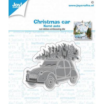 Joy!Crafts Stanzschablone - Auto mit Weihnachtsbaum