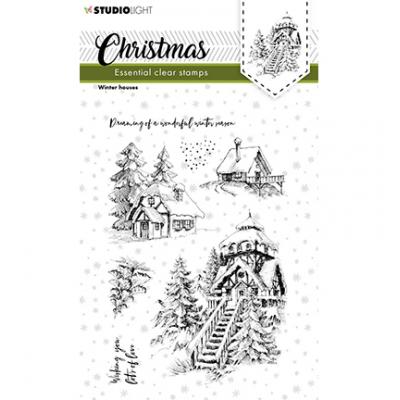 StudioLight Christmas Clear Stamps - Winter Houses