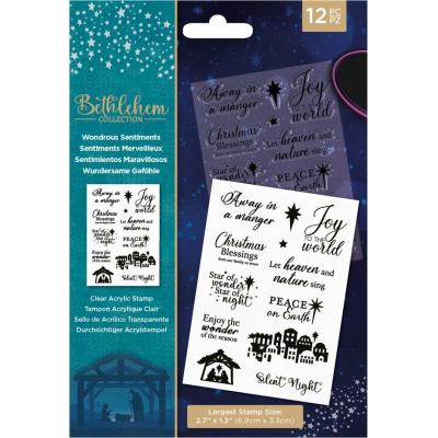 Crafter's Companion Bethlehem Collection Clear Stamps - Wonderous Sentiments