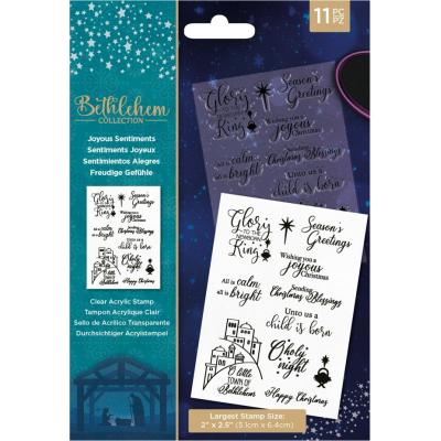 Crafter's Companion Bethlehem Collection Clear Stamps - Joyous Sentiments