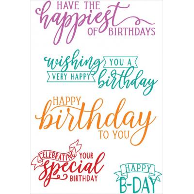 LDRS Creative Clear Stamps - Essential Birthday Sentiments