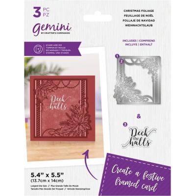 Crafter's Companion Stamp & Die - Christmas Foliage