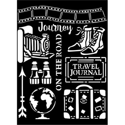 Stamperia Our Way Stencil - Journey Elements