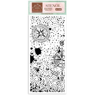 Stamperia Create Happiness Stencil - Compass