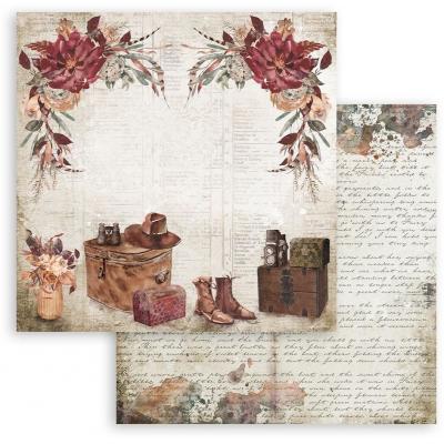 Stamperia Our Way Designpapier - Travel Accessories