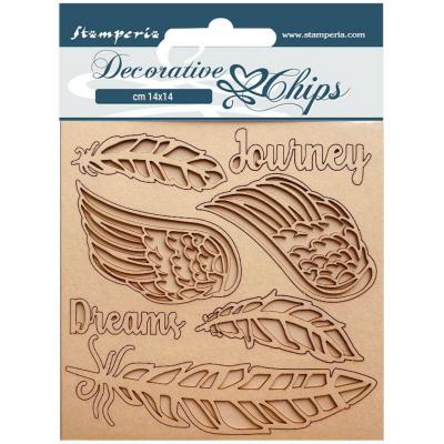 Stamperia Our Way Decorative Chips Embellishments - Journey