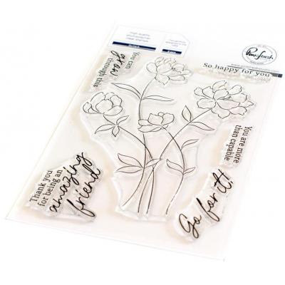 Pinkfresh Studio Clear Stamps - Go For It