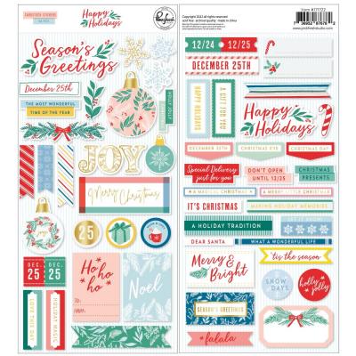 Pinkfresh Studio Happy Holidays Sticker - Cardstock Stickers