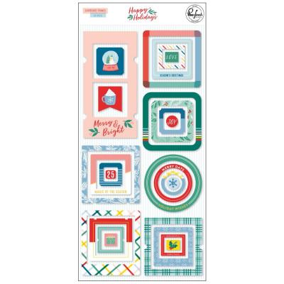 Pinkfresh Studio Happy Holidays Sticker - Die Cuts
