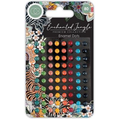 Craft Consortium Enchanted Jungle Embellishments - Enamel Dots