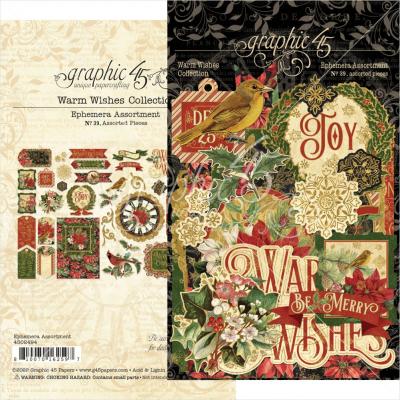 Graphic 45 Warm Wishes Die Cuts - Ephemera