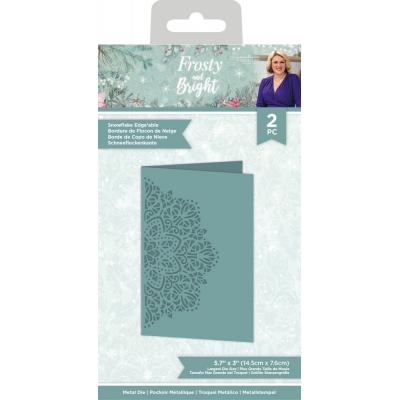 Crafter's Companion Frosty And Bright Metal Dies - Snowflake Edge'able