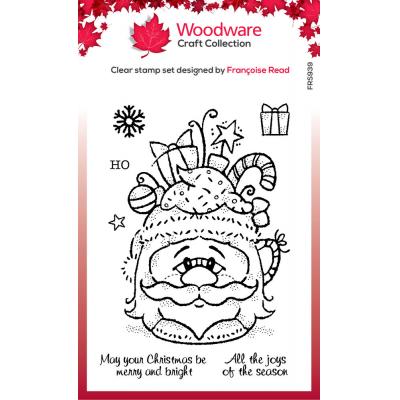 Creative Expressions Woodware Clear Stamps - Santa Cup