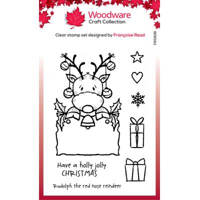 Creative Expressions Woodware Clear Stamps - Festive Rudolph