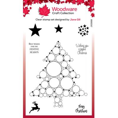 Creative Expressions Woodware Craft Collection Clear Stamps - Big Bubble Bauble - Christmas Tree