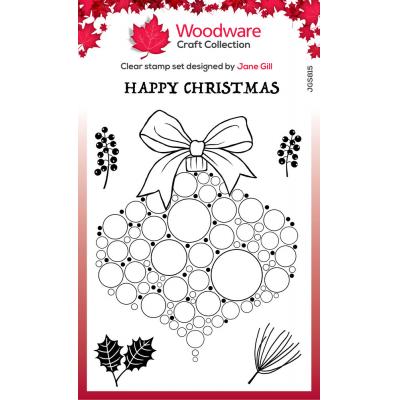 Creative Expressions Woodware Craft Collection Clear Stamps - Big Bubble Bauble - Twigs & Berries