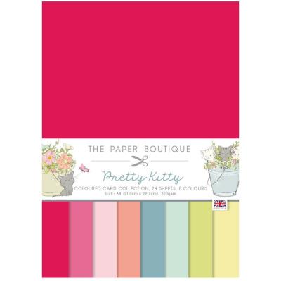 The Paper Boutique Pretty Kitty Cardstock - Coloured Card Collection