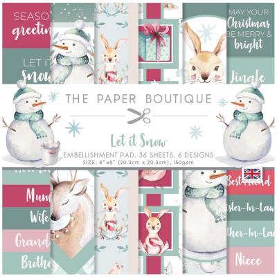 The Paper Boutique Let It Snow Designpapiere - Embellishment Pad
