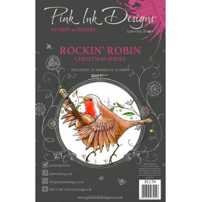 Creative Expressions Pink Ink Designs Clear Stamps - Rockin Robin
