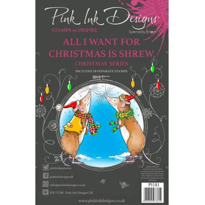 Creative Expressions Pink Ink Designs Clear Stamps - All I Want For Christmas Is Shrew