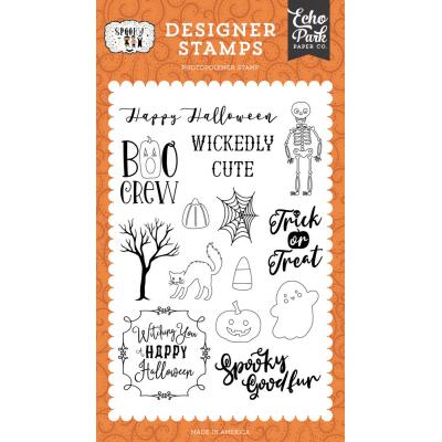 Echo Park Spooky Clear Stamps - Wickedly Cute