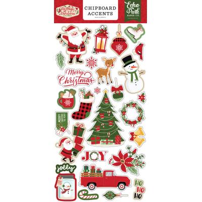 Echo Park The Magic Of Christmas Sticker - Chipboard Accents