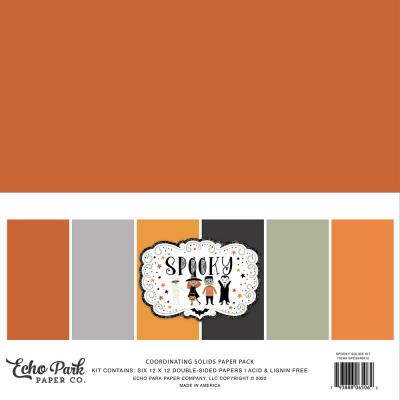 Echo Park Spooky Cardstock - Solids Kit