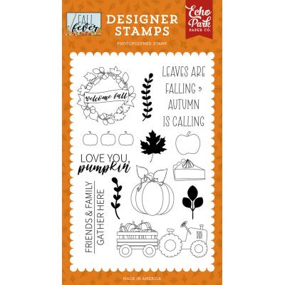 Echo Park Fall Fever Clear Stamps - Love You Pumpkin