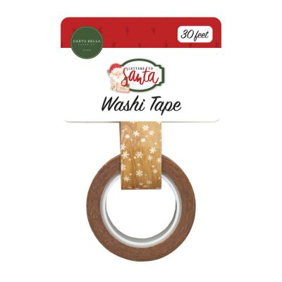 Carta Bella Letters To Santa Washi Tape - Woodgrain Snow