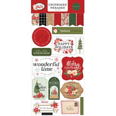 Carta Bella Letters To Santa Sticker - Chipboard Phrases