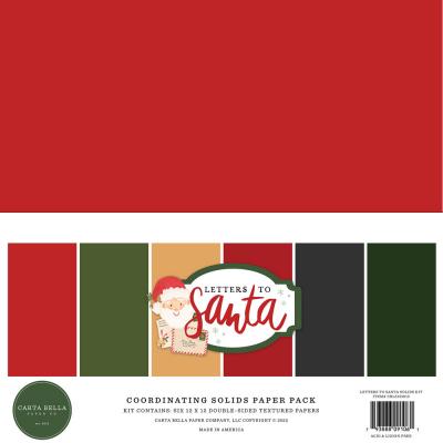 Carta Bella Letters To Santa Cardstock - Solids Kit