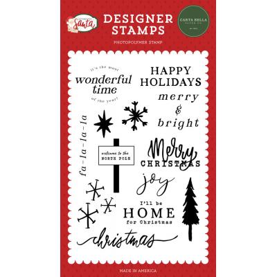 Carta Bella Letters To Santa Clear Stamps - Fa La La La