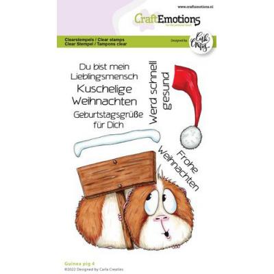 CraftEmotions Carla Creaties Deutsch Clear Stamps - Meerschweinchen IV