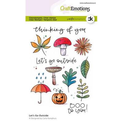 CraftEmotions Carla Kamphuis Clear Stamps -  Let’s Go Outside