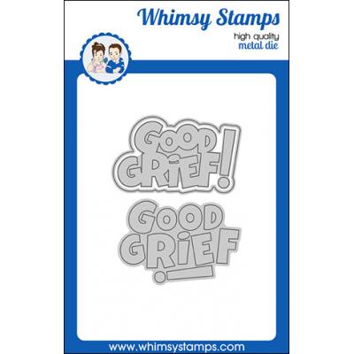 Whimsy Stamps Denise Lynn and Deb Davis Die Set - Good Grief Word And Shadow