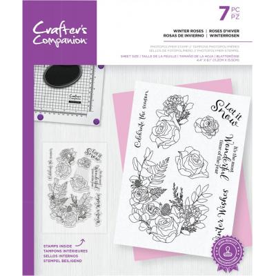 Crafter's Companion Clear Stamps - Winter Roses