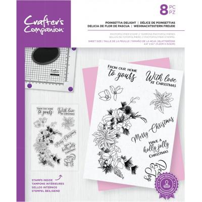 Crafter's Companion Clear Stamps - Poinsettia Delight