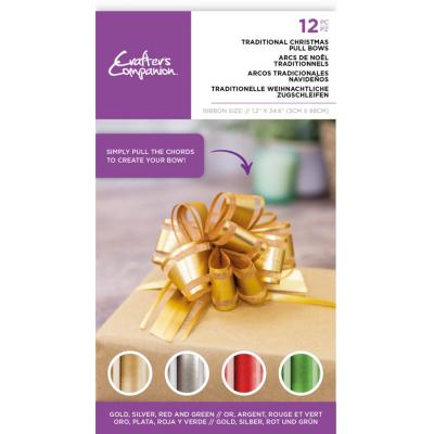 Crafter's Companion Embellishments - Pull Bows Traditional Christmas