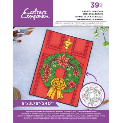 Crafter's Companion Card Front Colouring Pads - Natures Christmas